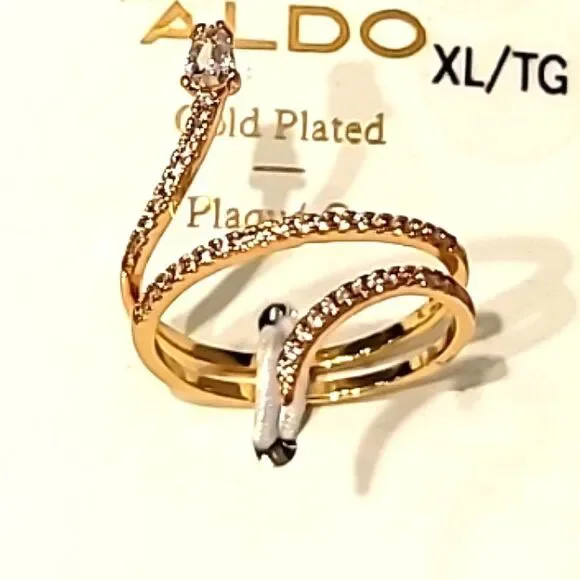 Aldo 14K Gold Plated CZ Wrap Around Snake Eing - Picture 3 of 5